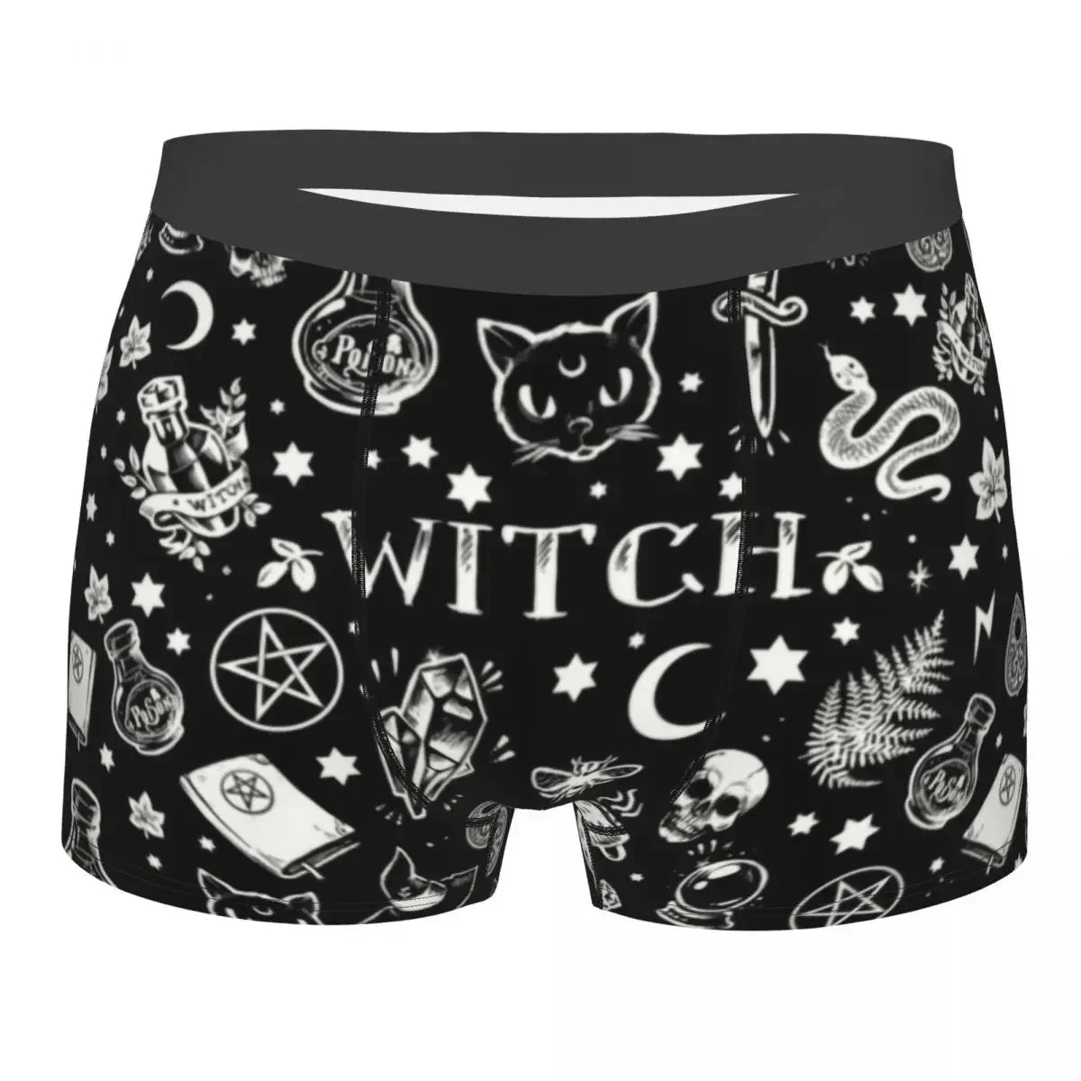 Bats In The Night Boxer Shorts For Homme 3D Printed Male Halloween Goth Occult Witch Underwear Panties Briefs Soft Underpants