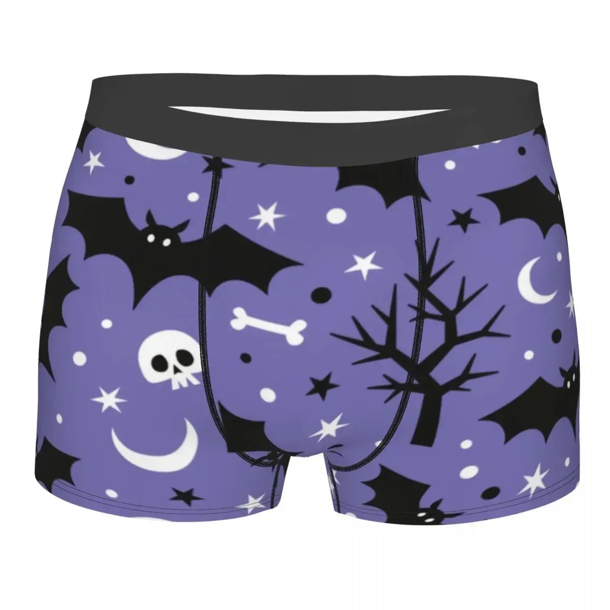 Bats In The Night Boxer Shorts For Homme 3D Printed Male Halloween Goth Occult Witch Underwear Panties Briefs Soft Underpants