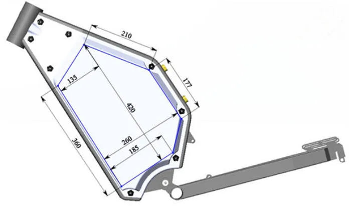 Leili High Enduro Ebike Frame for 12000W 8000W 5000W 3000W 1500W 1000W Electric Dirt Bike Motorcycle