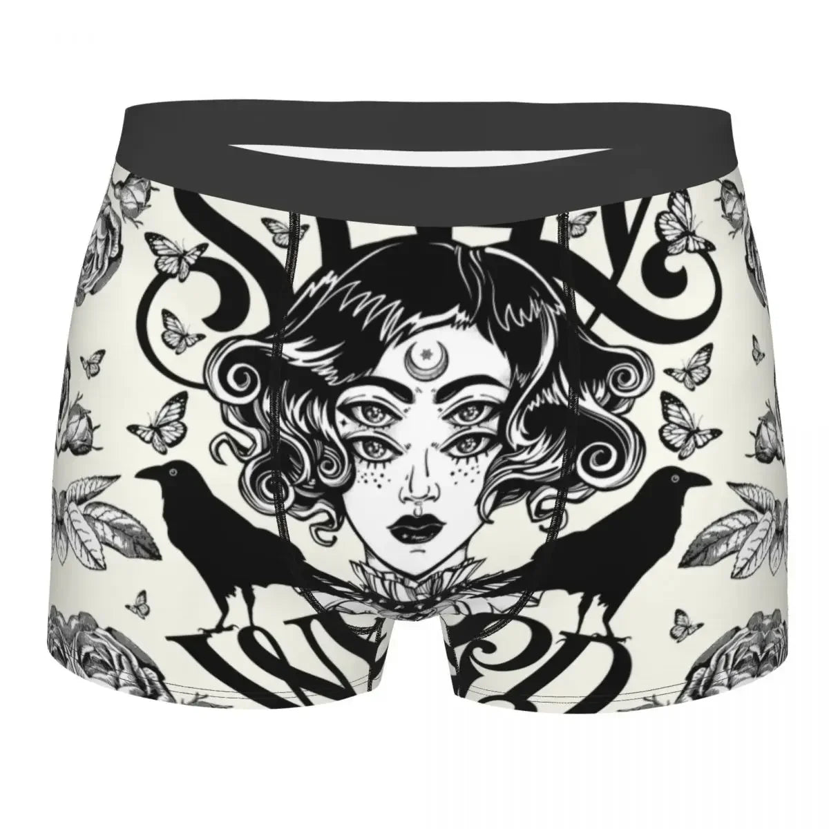 Bats In The Night Boxer Shorts For Homme 3D Printed Male Halloween Goth Occult Witch Underwear Panties Briefs Soft Underpants